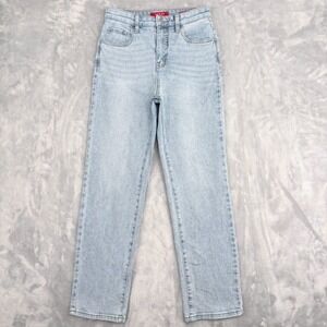 Guess Jeans Women 27x28 (Fits 25x27) Light Blue High Rise Straight Classic Denim